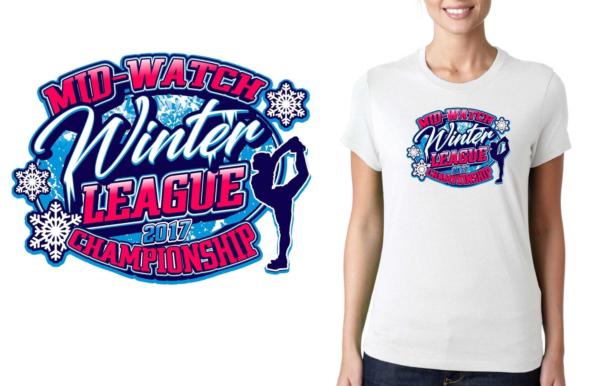 CHEER AND DANCE T SHIRT LOGO DESIGN Mid-Wach-Winter-League