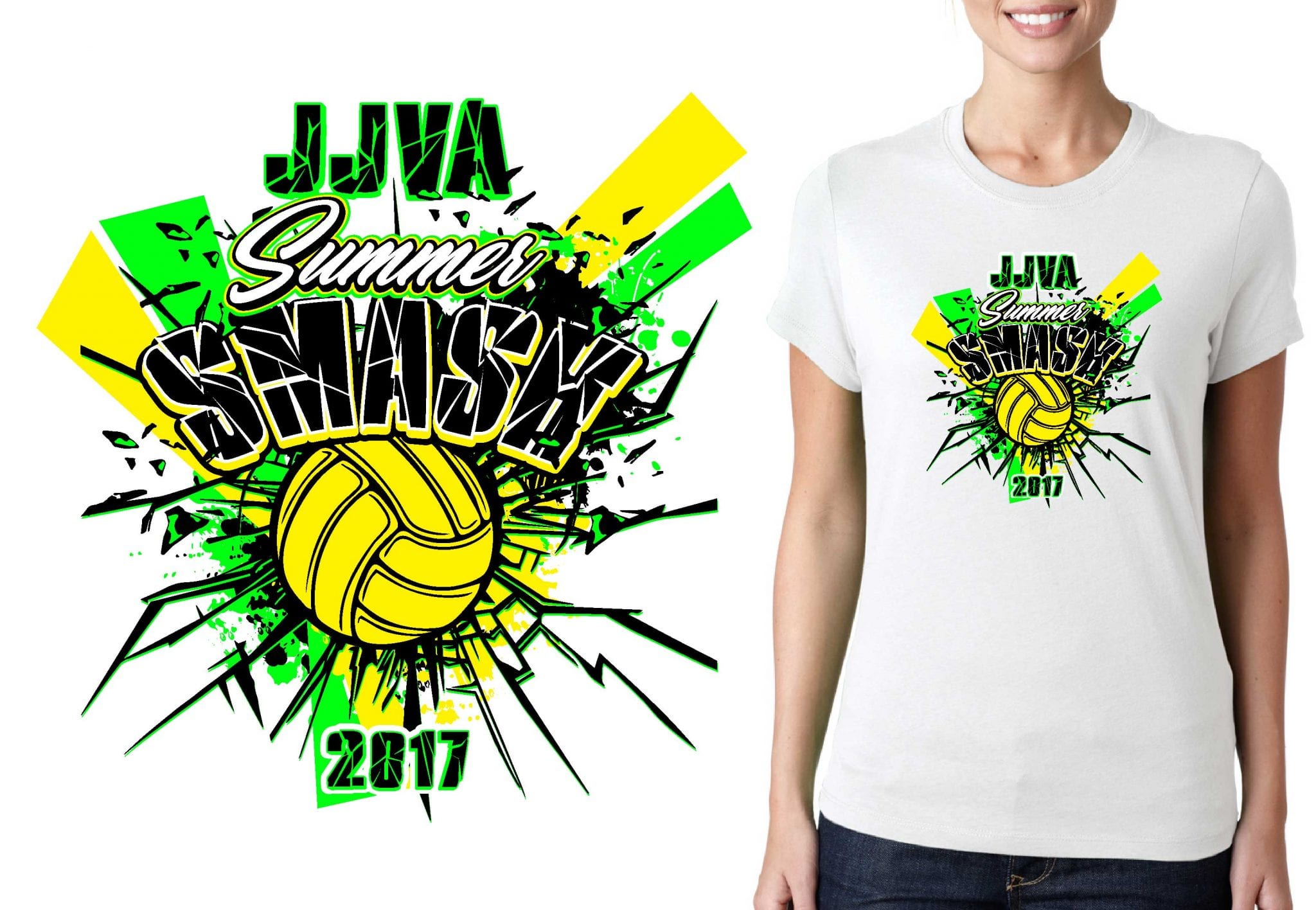 Download PRINT 2017 Summer Smash vector logo design for t-shirt volleyball urartstudio.com | UrArtStudio