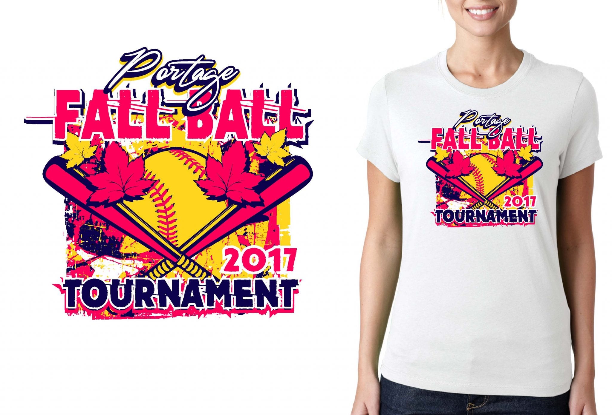 PRINT 10 7 8 2017 Portage Fall Ball Tournament ivan softball UrArtStudio