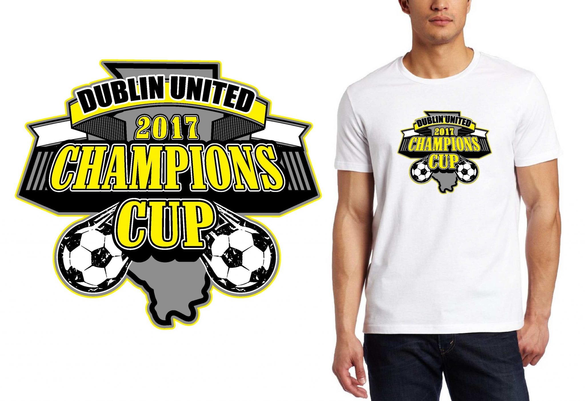 PRINT 9 23 24 2017 Dublin United Champions Cup mike soccer UrArtStudio