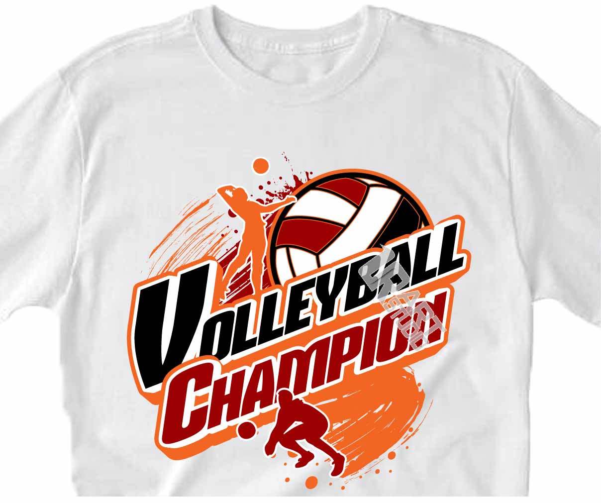 Download VOLLEYBALL CHAMPION LOGO FOR T-SHIRT | URARTSTUDIO - logos ...