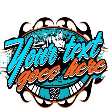 Customizable t-shirt vector logo design with adjustable text