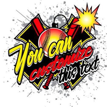 BASEBALL AND SOFTBALL-Customizable-t-shirt-vector-logo-design-with-adjustable-text-and-all-graphic-elements