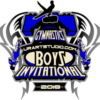 BOYS GYMNASTICS INVITATIONAL 2018 t-shirt vector logo design for print