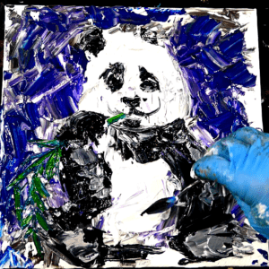 Easy Step By Step Painting Panda Acrylic Paint And Pallet