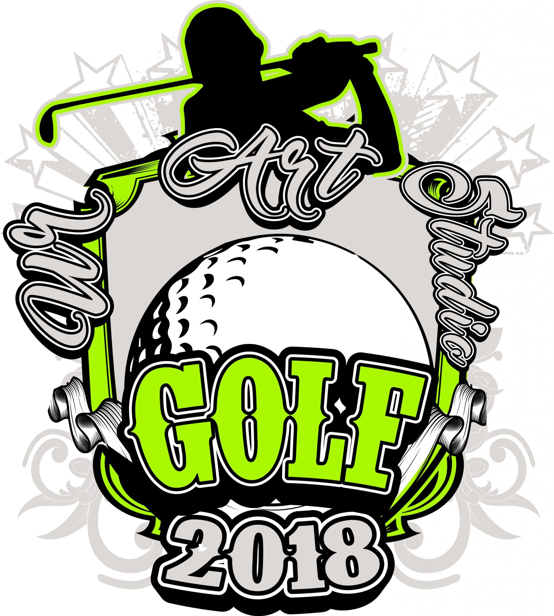 Download GOLF-2018-t-shirt-vector-logo-design-for-print | UrArtStudio