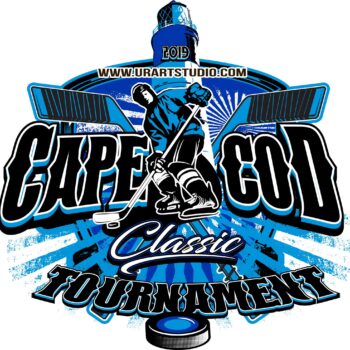 HOCKEY CAPE COD CLASSIC TOURNAMENT 2019 T-shirt vector logo design for print