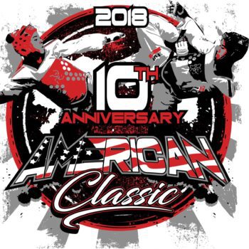 MARTIAL ARTS 10TH ANNIVERSARY AMERICAN CLASSIC 2018 T-shirt vector logo design for print