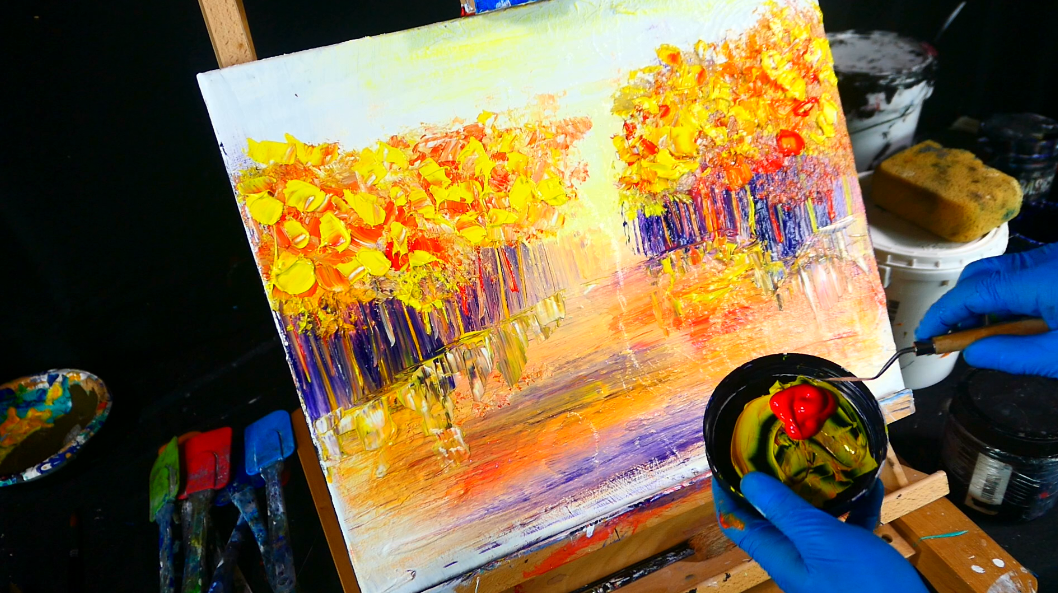 Glazing Acrylics With a Palette Knife - OutdoorPainter