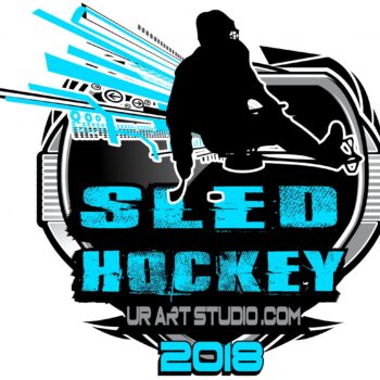 SLED HOCKEY 2018 T-shirt vector logo design for print