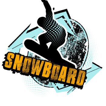SNOWBOARD T-shirt vector logo design for print