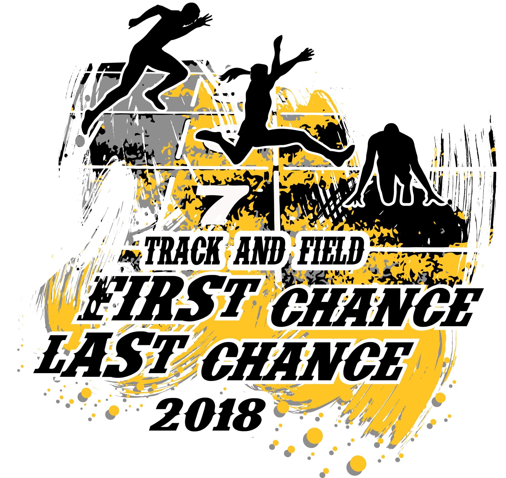 TRACK-AND-FIELD-FIRST-CHANCE-LAST-CHANCE-T-shirt-vector-logo-design-for ...