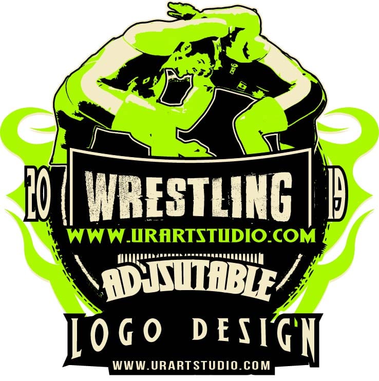 WRESTLING ARTWORK LOGO DESIGN VECTOR .AI FORMAT FOR PRINT | UrArtStudio