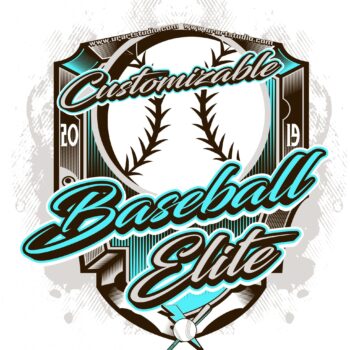 BASEBALL ELITE customizable T-shirt vector logo design for print 2019