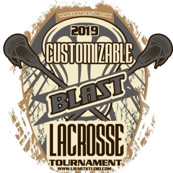 BLAST LACROSSE TOURNAMENT customizable T-shirt vector logo design for print 2019