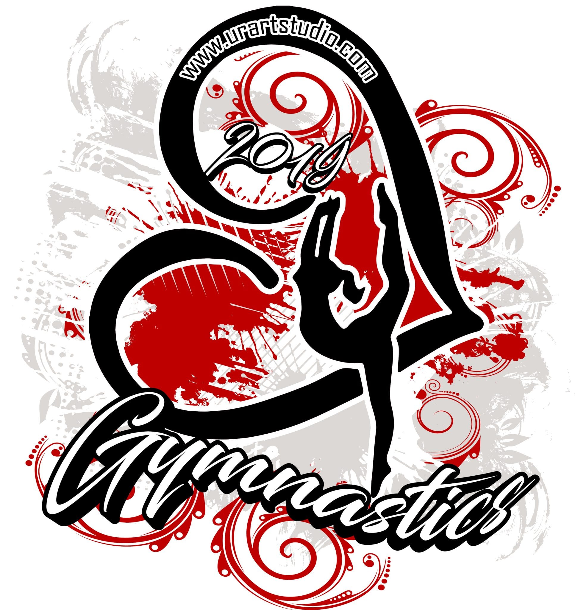 Download GYMNASTICS customizable T-shirt vector logo design for print 2019 | | Logo, Paintings, Art ...