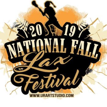 LAX FESTIVAL NATIONAL FALL Lacrosse customizable T-shirt vector logo design for print 2019