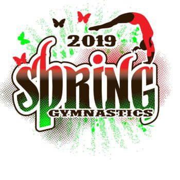 SPRING GYMNASTICS customizable T-shirt vector logo design for print 2019