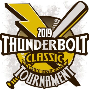 THUNDERBOLT CLASSIC TOURNAMENT customizable T-shirt vector logo design for print 2019