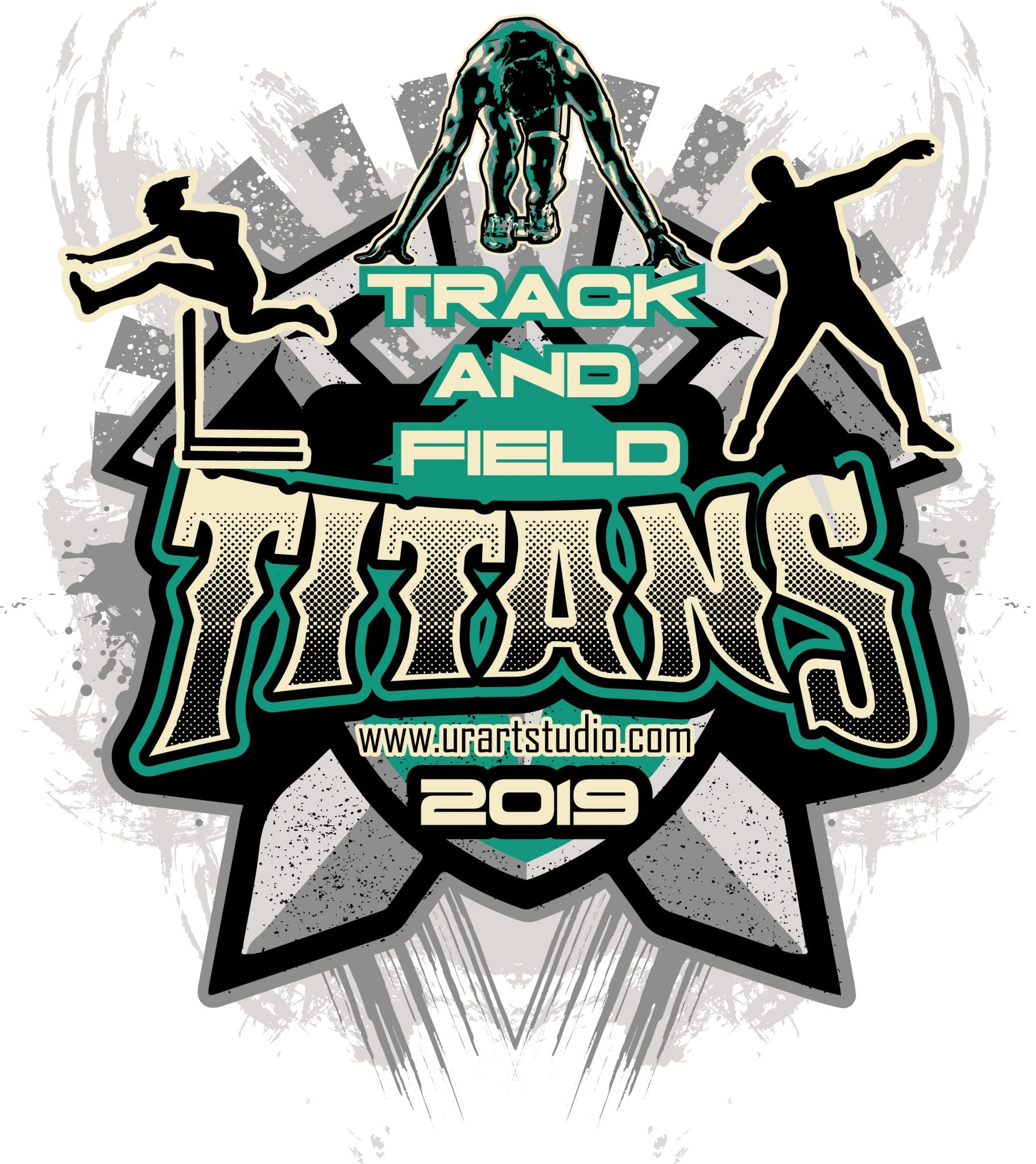 Track-and-field-titans-customizable-t-shirt-vector-logo-design-for 