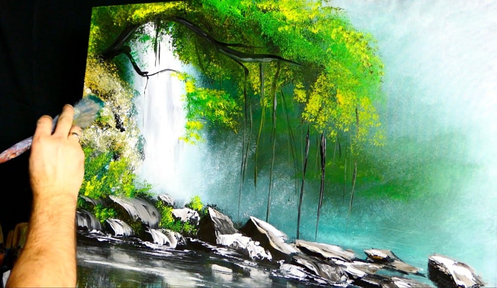 PARADISE SIMPLE ACRYLIC PAINTING TECHNIQUES DRANITSIN   EXOTIC WATERFALL SIMPLE ACRYLIC PAINTING TECHNIQUES DRANITSIN2 1024x593 