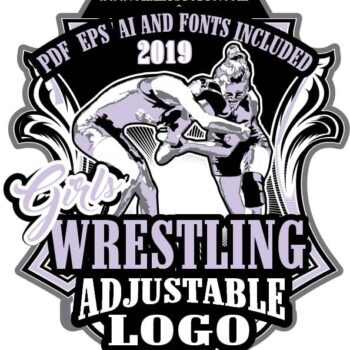 GIRLS WRESTLING ADJUSTABLE LOGO DESIGN EPS, AI, PDF 004