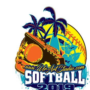 SOFTBALL ADJUSTABLE LOGO DESIGN EPS, PDF, AI