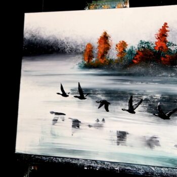 FLYING SOUTH | ACRYLIC PAINTING TECHNIQUES | DRANITSIN0