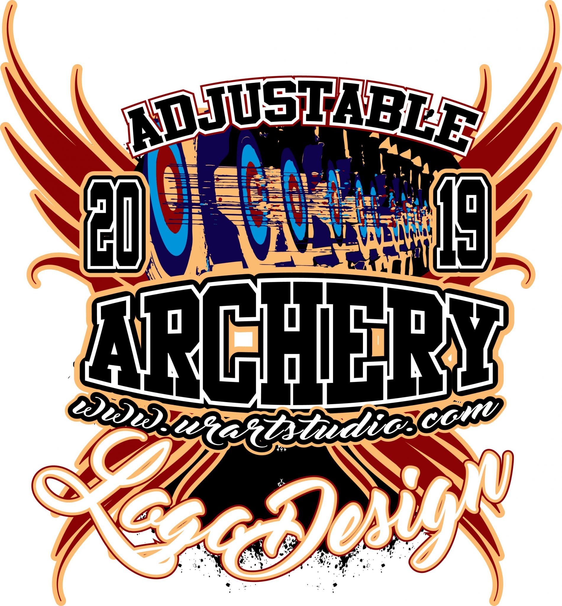 Download ARCHERY ADJUSTABLE VECTOR LOGO DESIGN FOR PRINT AI EPS PDF 601 | UrArtStudio