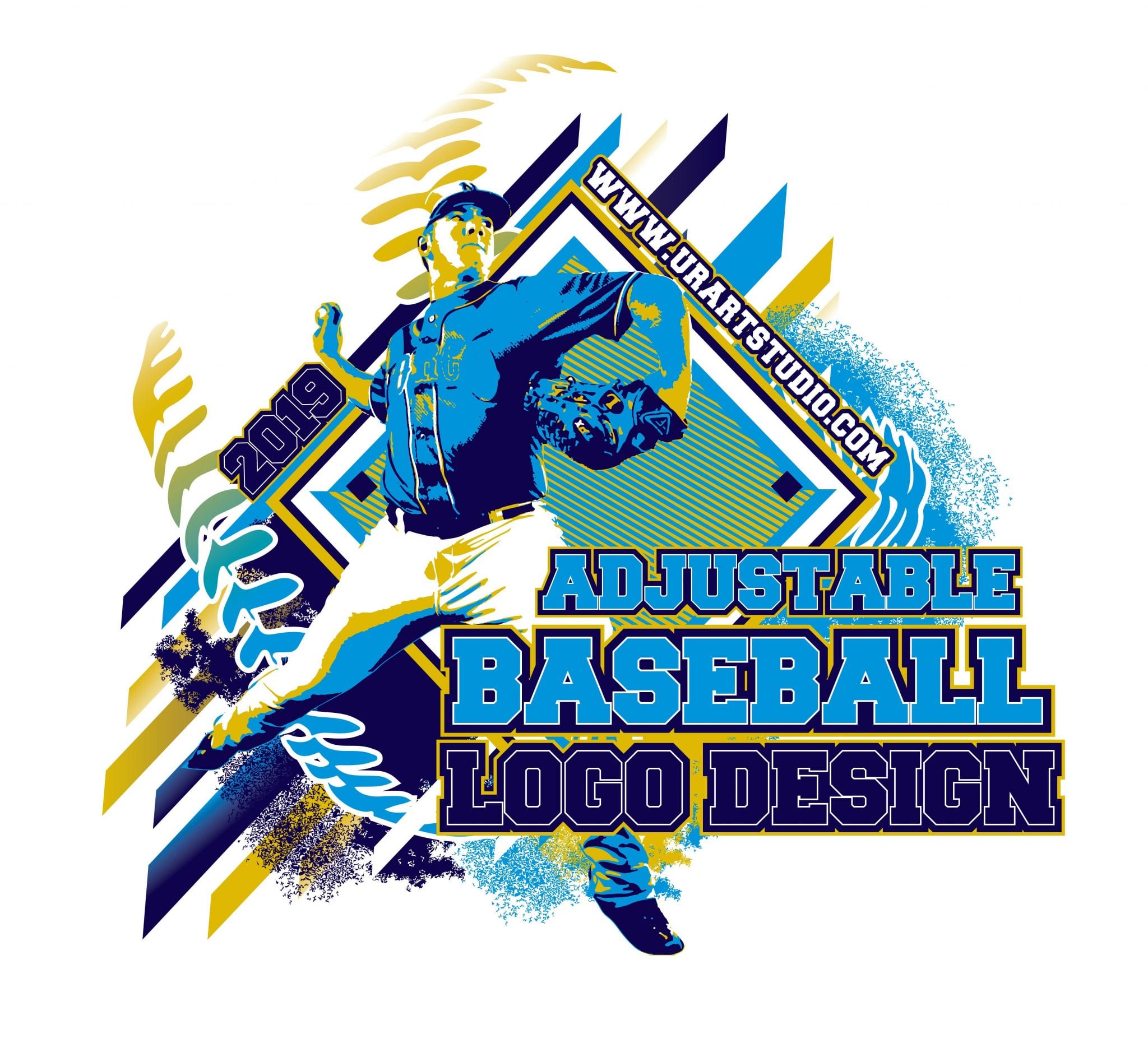 BASEBALL ADJUSTABLE VECTOR LOGO DESIGN FOR PRINT – AI, EPS, PDF, PSD ...