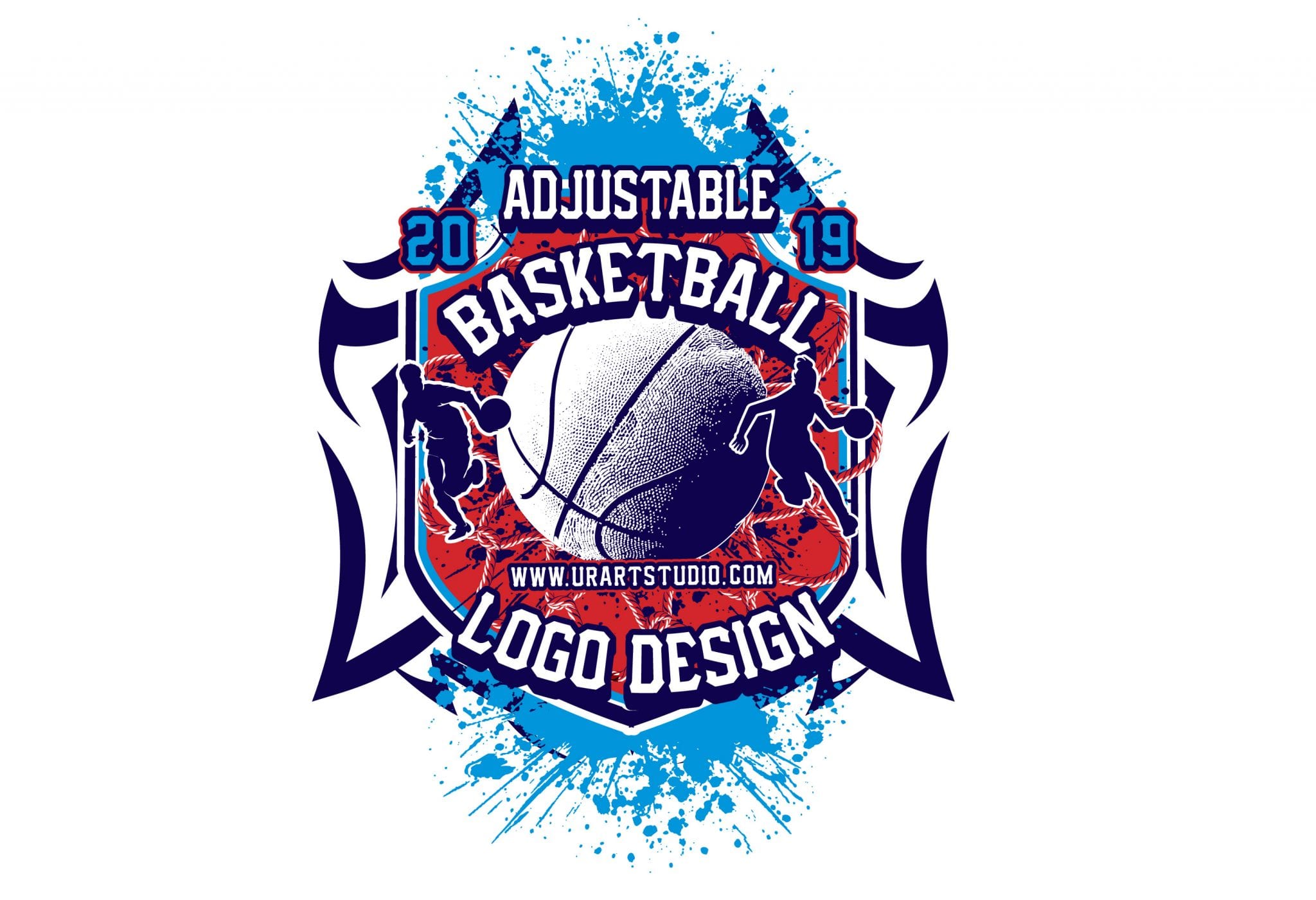 basketball logo design vector