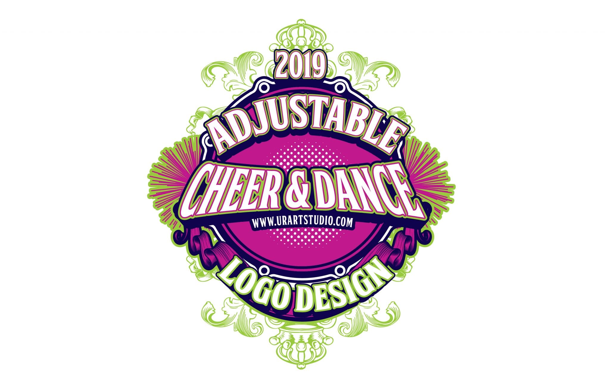 CHEER AND DANCE ADJUSTABLE VECTOR LOGO DESIGN FOR PRINT AI EPS PDF PSD ...