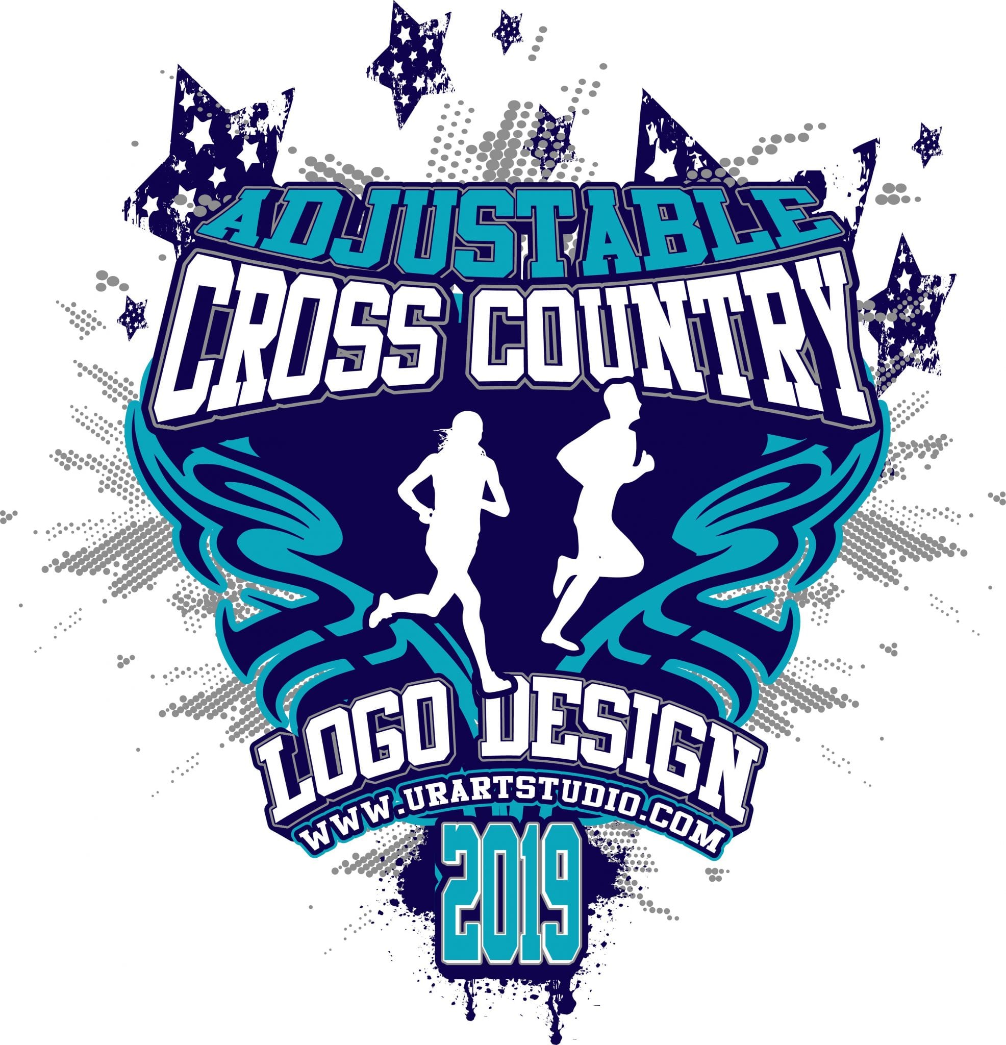 CROSS COUNTRY VECTOR LOGO DESIGN FOR PRINT AI EPS PDF 605 UrArtStudio