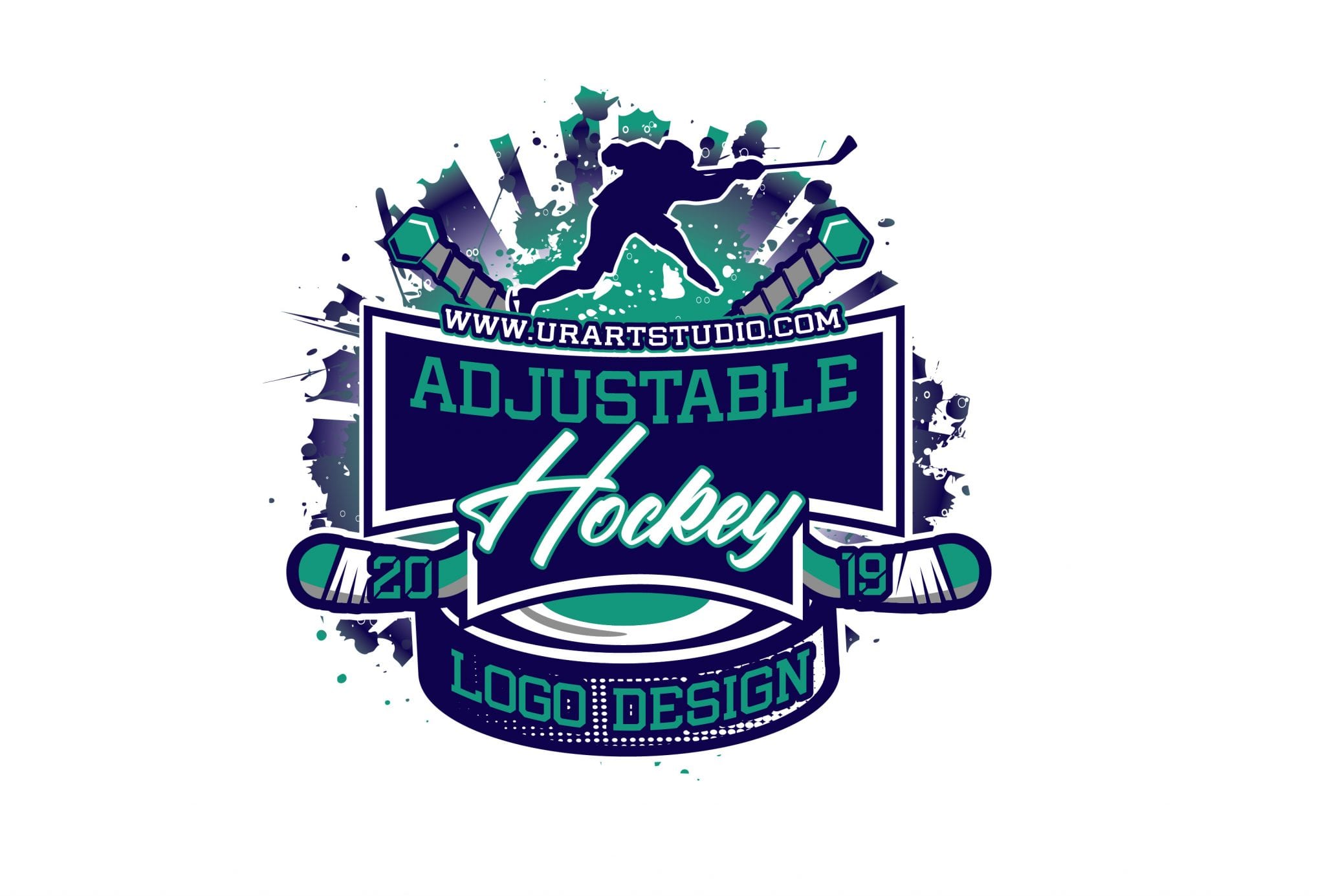 cool hockey concept logos