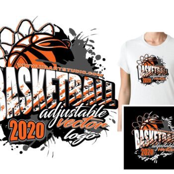BASKETBALL ADJUSTABLE VECTOR LOGO DESIGN FOR PRINT 0021