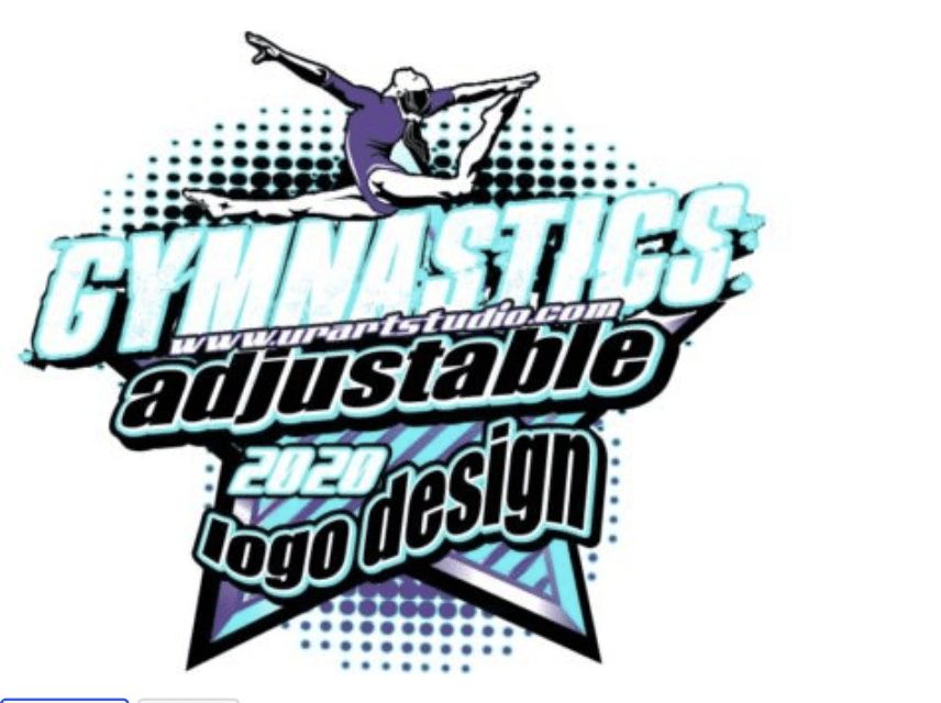 GYMNASTICS adjustable logo design 2020 for print 9090 | UrArtStudio