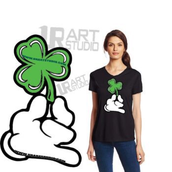 St. Patrick Clover Leaf logo design for PRINT