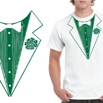 tuxedo tshirt vector logo design for print.ai