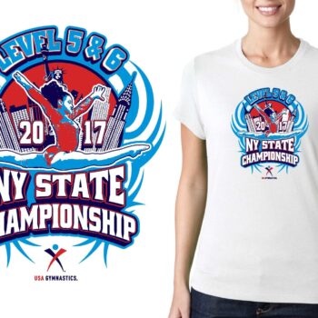2017 Level 5 6 NY State Championship gymnastics LOGO DESIGN