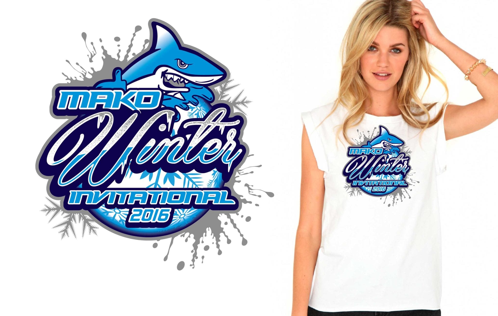 2016 Mako Winter Invitational logo design – UrArtStudio