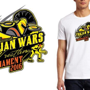 2016 Second Annual Trojan War Wrestling Tournament logo design