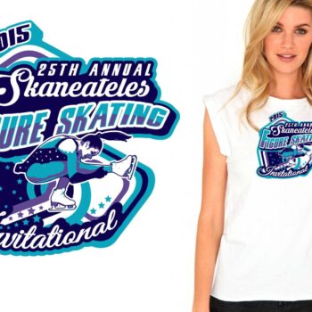 25th Annual Skaneateles Figure Skating Club Invitational logo design