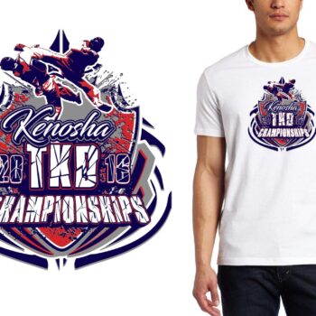 PRINT 10 22 16 Kenosha TKD Championships tkd logo design