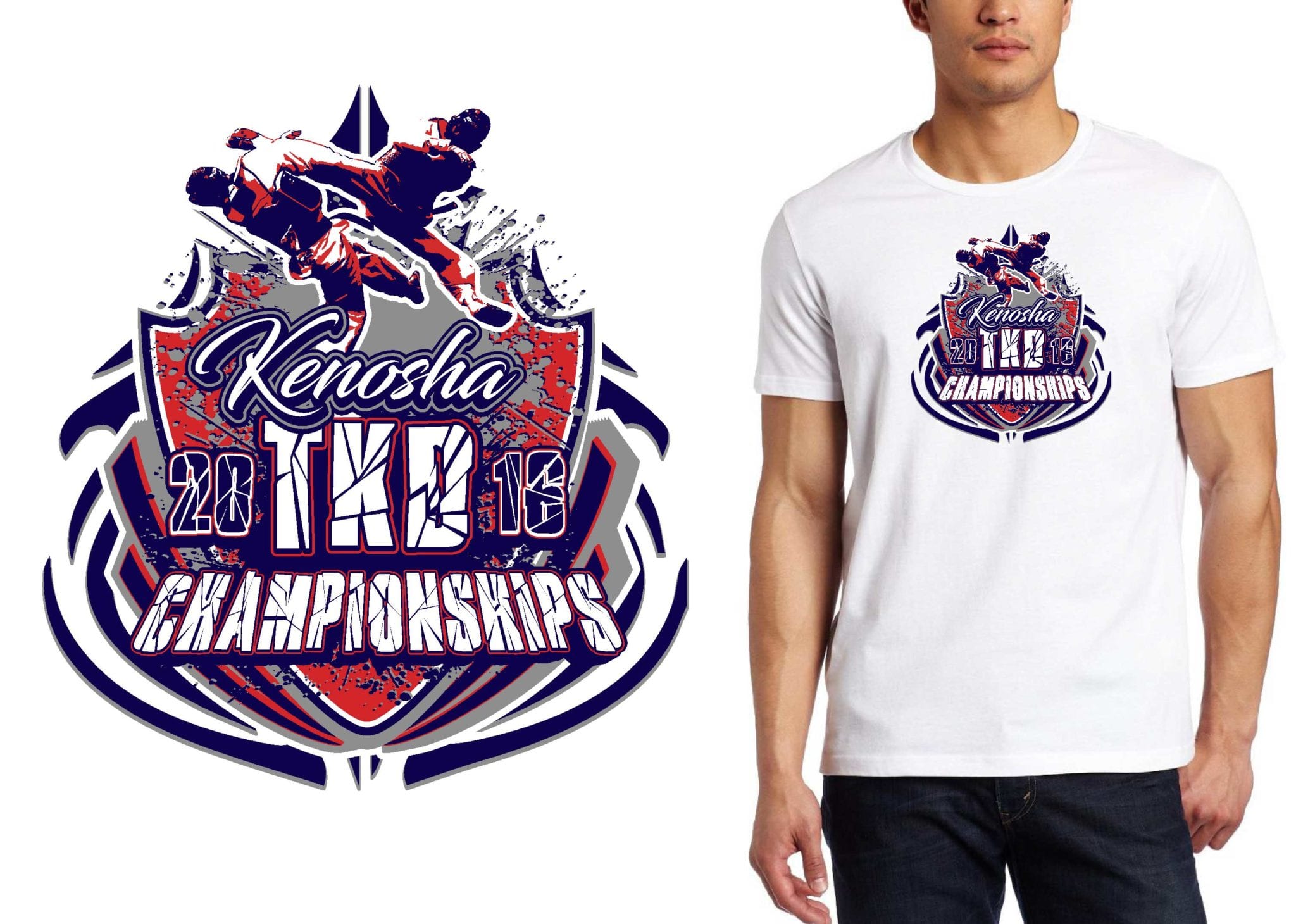 PRINT 10 22 16 Kenosha TKD Championships tkd logo design UrArtStudio