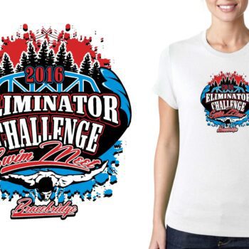 PRINT Bracebridge Swim Meet swim logo design