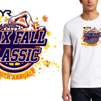 PRINT 20th Annual Fox Fall Classic swim logo design