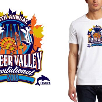2018 48th Annual Pioneer Valley Invitational MA SWIM logo design