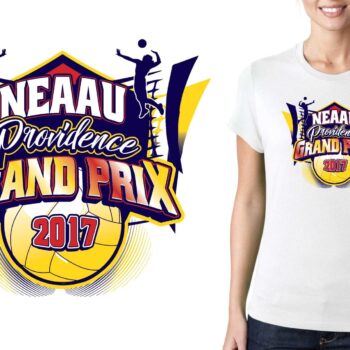PRINT 2017 NEAAU Providence Grand Prix volleyball logo design
