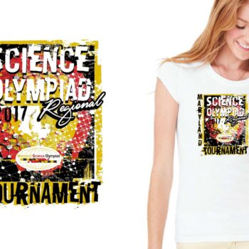 PRINT 17 Maryland Science Olympiad Regional Final Tournament MD logo design
