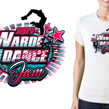PRINT 2017 Warde Dance Jam cheer logo design